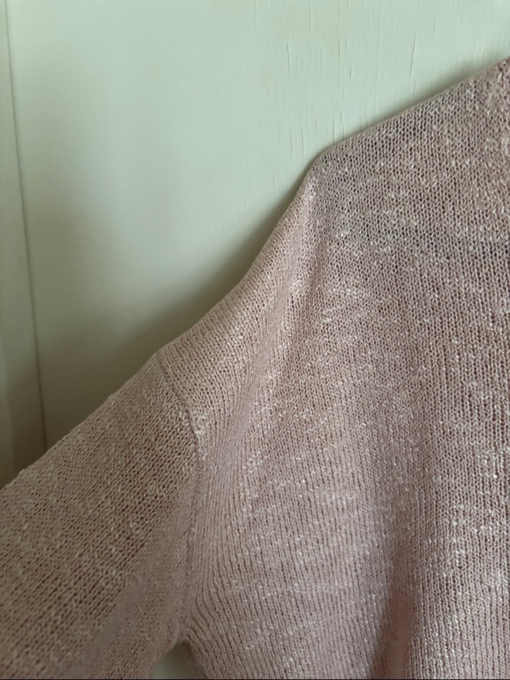 Mango Dusty Pink V-Neck Knit Sweater - Picture 5 of 5